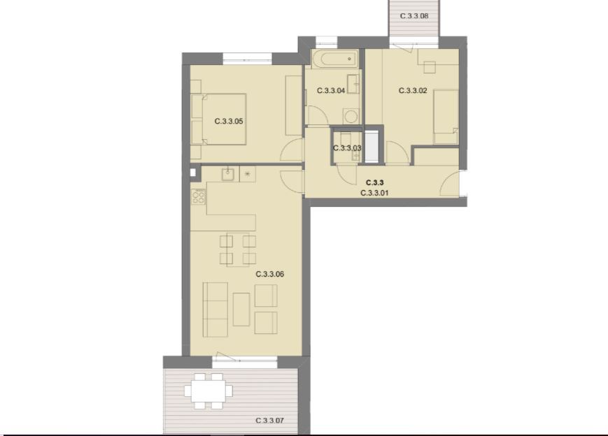 Квартира 3+кк, 75 м² в Праге 10 превью