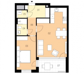 Квартира 2+кк, 59 м² в Праге 10