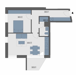Квартира 2+кк, 55 м² в Праге 9