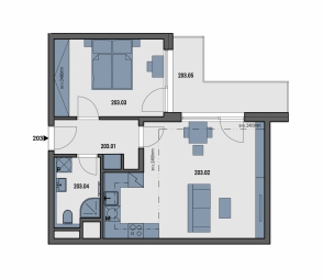 Квартира 2+кк, 52 м² в Праге 9