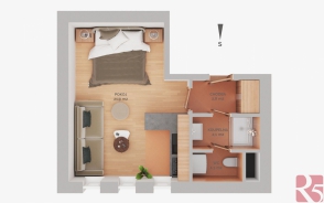 Квартира, 1+кк, 30 м² в Праге 5