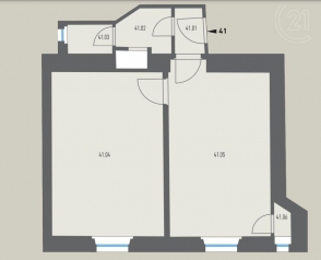 Квартира,2+кк, 44 м² в Праге 4